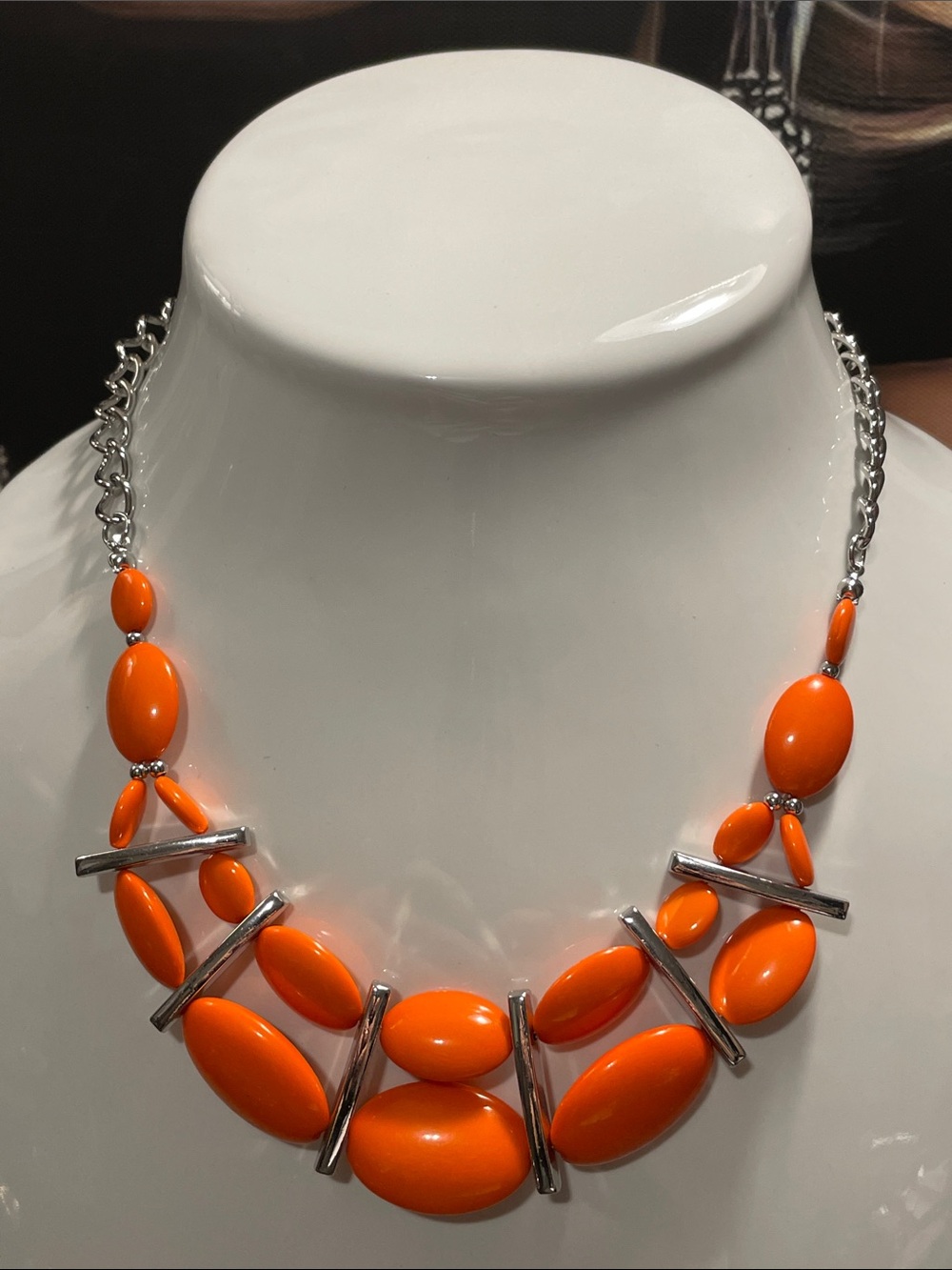 Orange Statement Necklace